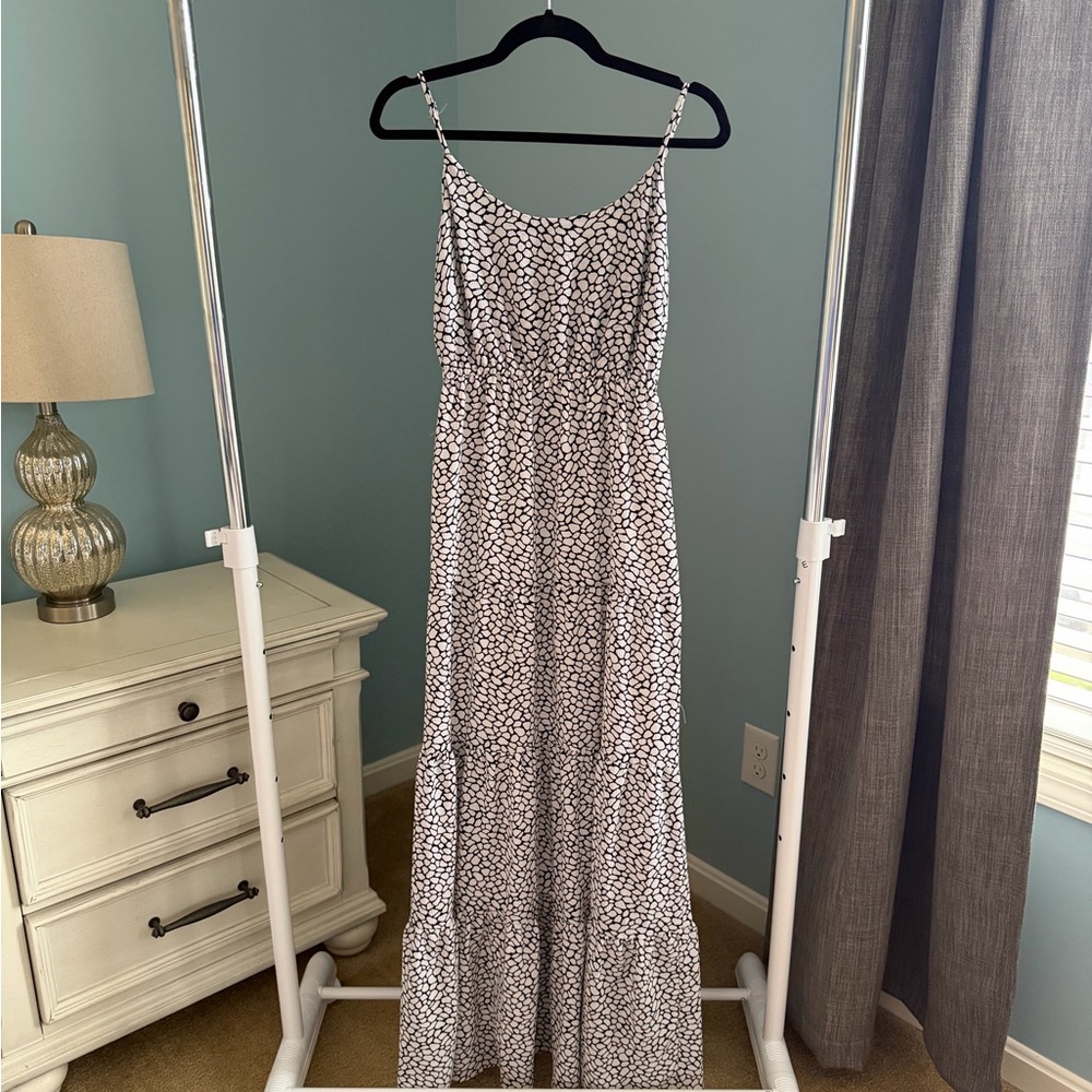 Michael Kors Black and White Maxi Dress